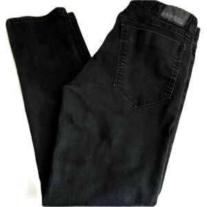 Express Rocco Men's Black Denim Jeans Slim Fit Straight Leg 36 x 34 Zip Closure